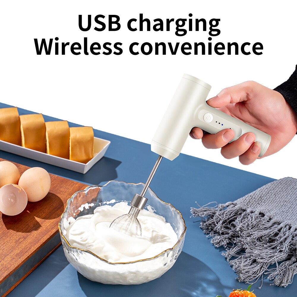 1 PCS Wireless Electric Food Mixer Portable 3 Speeds Egg Beater Baking Dough Cake Cream Mixer Kitchen Tools - Image 3