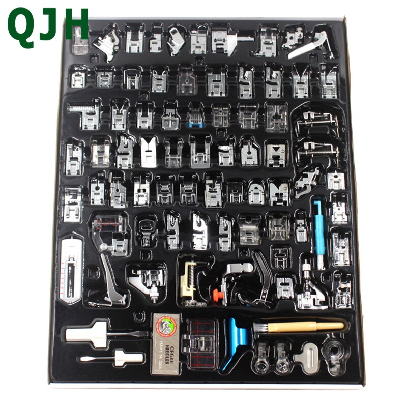 15/42/82PCS Sewing Machine Presser Foot Press For Brother Singer Kit Braiding Blind Stitch OverLock Zipper Ruler Parts Accessory