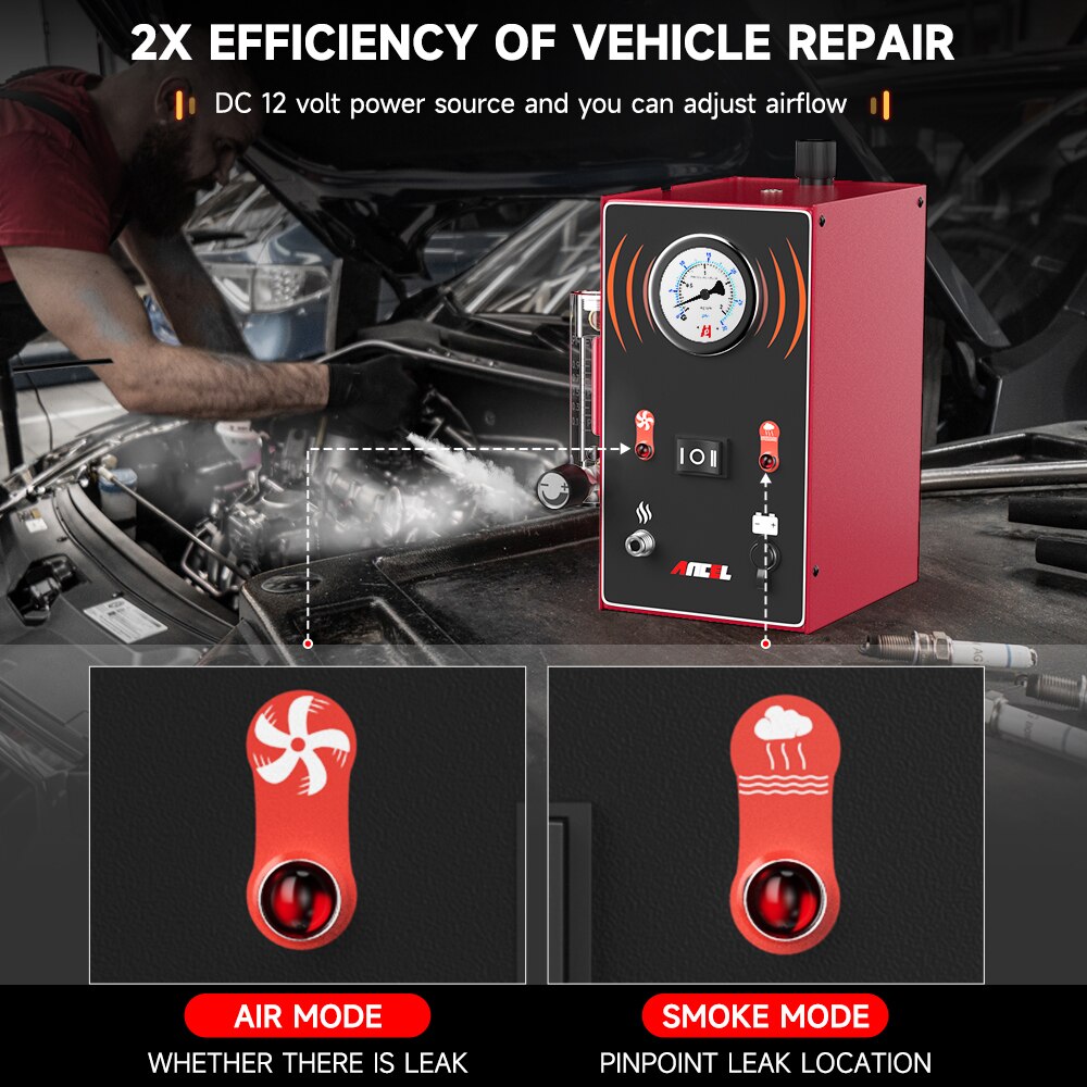 ANCEL S300 Car Evap Smoke Machine Oil Pipe Leaks Analyzer Tester Fuel Pipe Leakage Generator Auto EVAP System Diagnostic Tools - Image 3