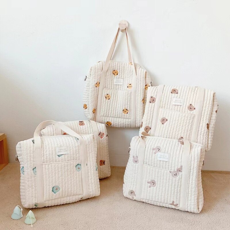 Baby Items Organizer Nappy Caddy Bag Maternity Bag Mother Kids Korean Style Diaper Bags for Baby Mommy Bag Cute Canvas Handbags - Image 5