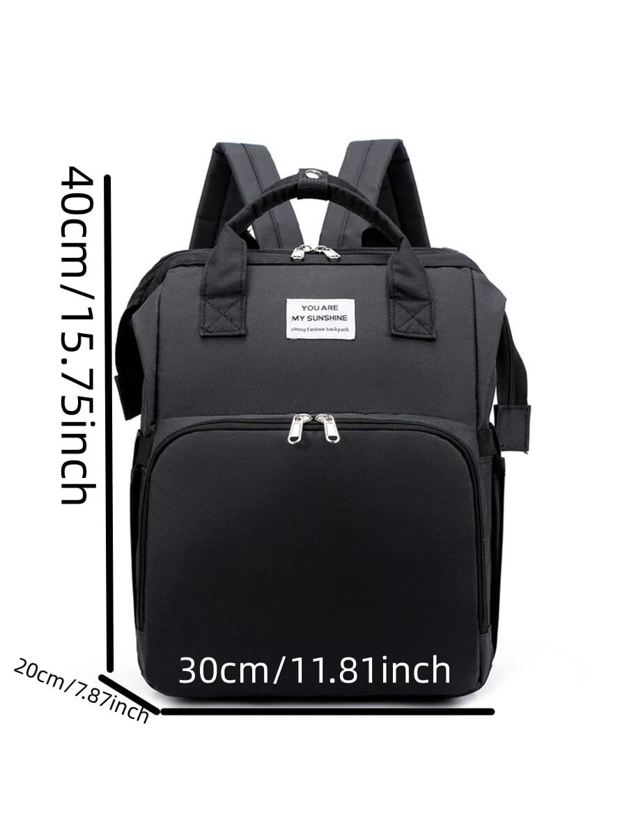 Black Oxford Waterproof Storage Bag for Mommy's and Baby's Items Perfect for Traveling Maternity Bag Baby Organizer - Image 2