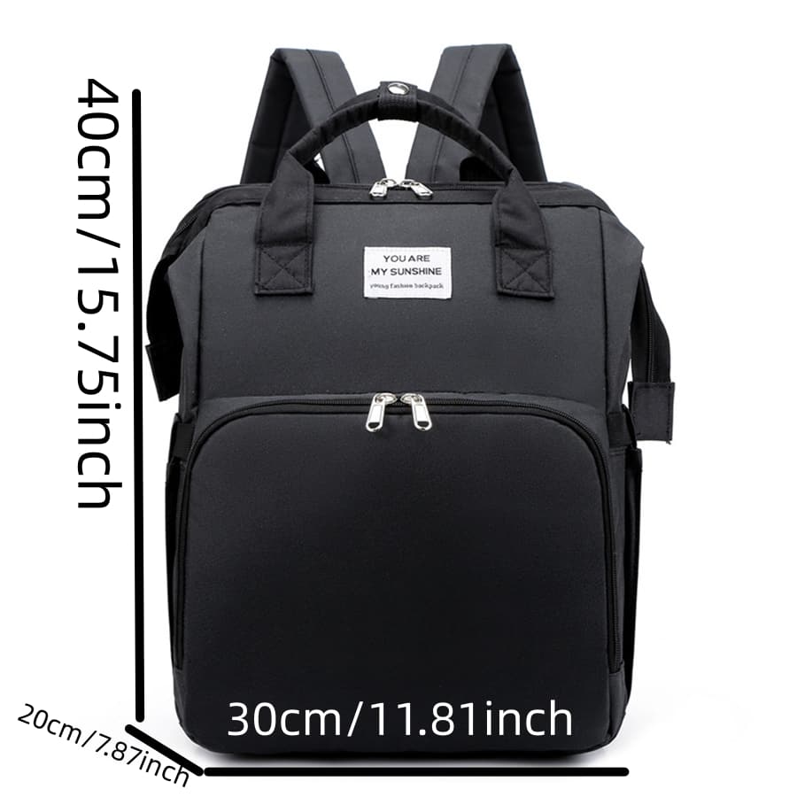Black Oxford Waterproof Storage Bag for Mommy's and Baby's Items Perfect for Traveling Maternity Bag Baby Organizer - Image 4
