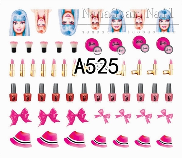 Cartoon Barbie Nail Stickers for Female Kawaii Princess Y2K Girls Tearable Nail Art Watermark Stickers Children Diy Toy Gifts - Image 6