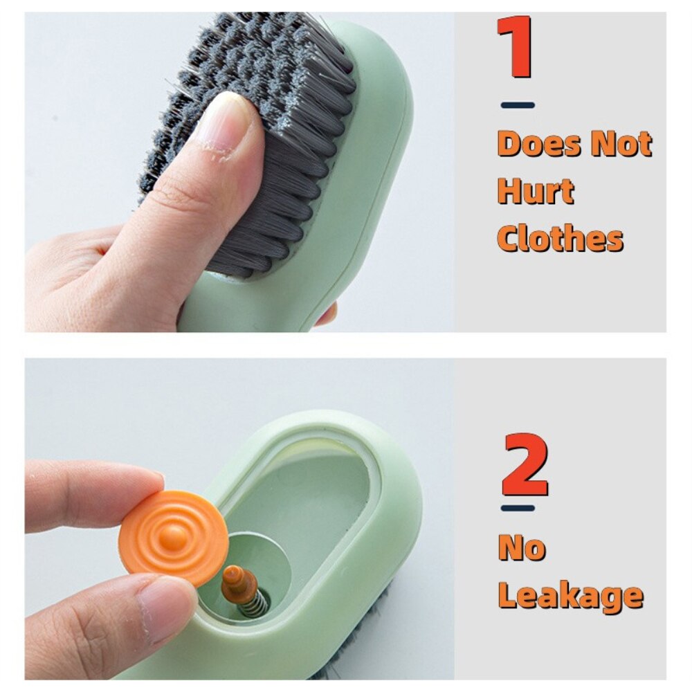 Cleaning Brush Soft Bristled Liquid Shoe Brush Long Handle Brush Clothes Brush Shoe Clothing Board Brush Household Cleaning Tool - Image 3