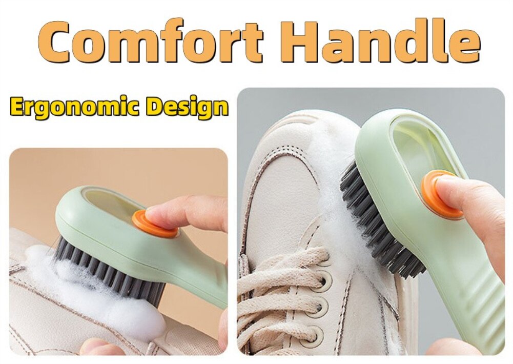 Cleaning Brush Soft Bristled Liquid Shoe Brush Long Handle Brush Clothes Brush Shoe Clothing Board Brush Household Cleaning Tool - Image 6