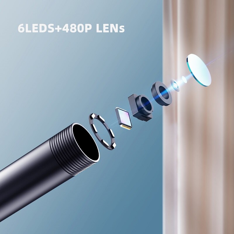 ENWOR Industrial Endoscope Camera IP67 Waterproof 5.5mm 7mm 3IN1 For Android Phones PC USB Endoscope Camera 6LEDs Adjustable - Image 2