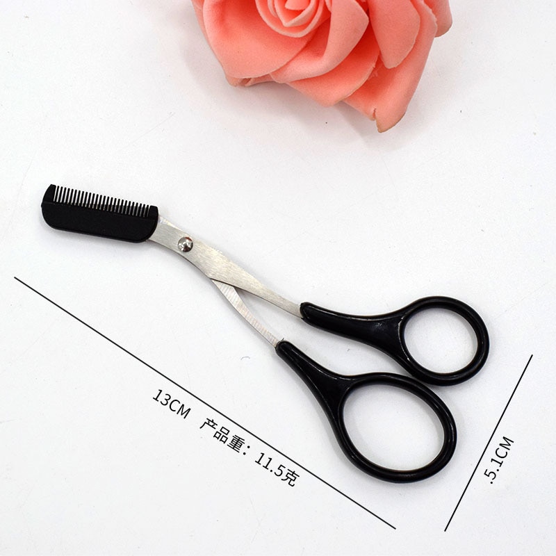Eyebrow Trimmer Scissor Beauty Products for Women Eyebrow Scissors with Comb Stainless Steel Makeup Tools Beauty Scissors - Image 4