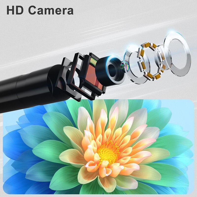 Industrial Endoscope HD960P Wired Camera Direct Connect with IPhone Ipad 8MM 5.5MM LensPipe Inspection Borescope LED Waterproof - Image 4