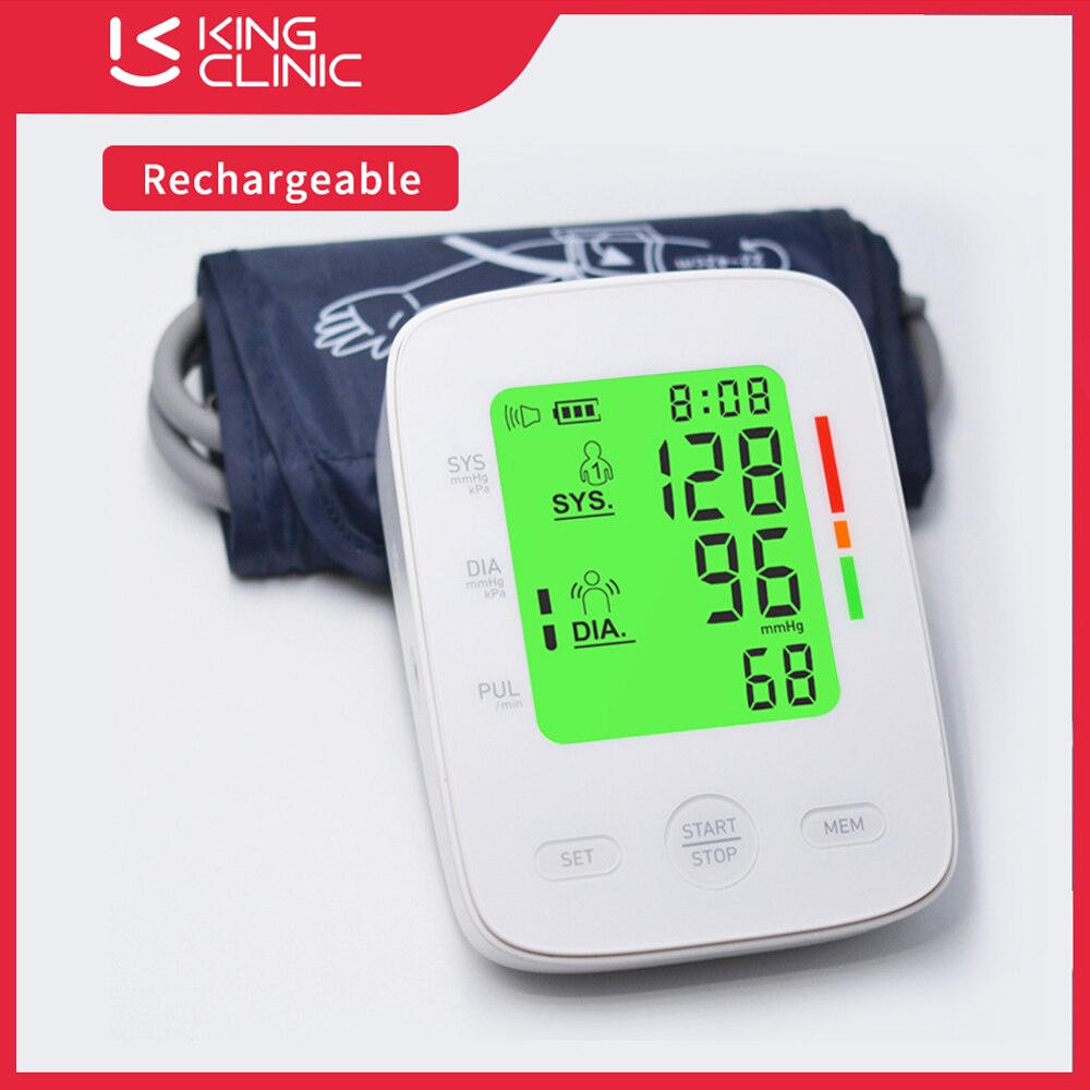 Kingclinic LCD Portable Upper Arm Blood Pressure Monitor Measurement Tool Portable Digital Tonometer Sphygmomanometer BP monitor - Image 6