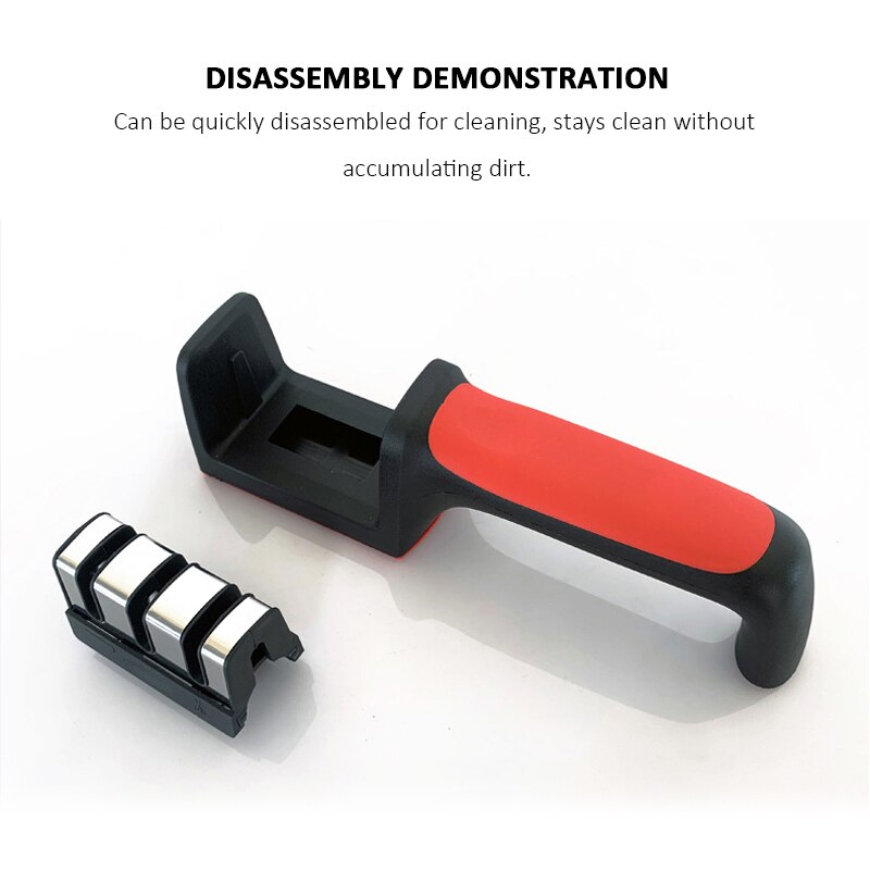 Kitchen 3/4-Segment Knife Sharpener Household Multi-Functional Hand-Held 3/4-Purpose Black Sharpening Stone - Image 6
