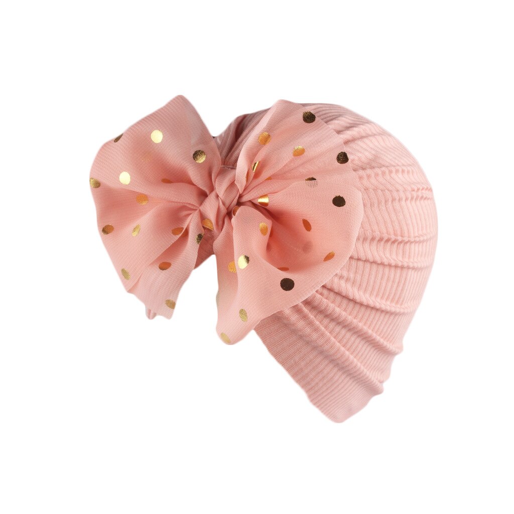 Lovely Shiny Bowknot Baby Hat Cute Solid Color Baby Girls Boys Hat Turban Soft Newborn Infant Cap Beanies Head Wraps - Image 5