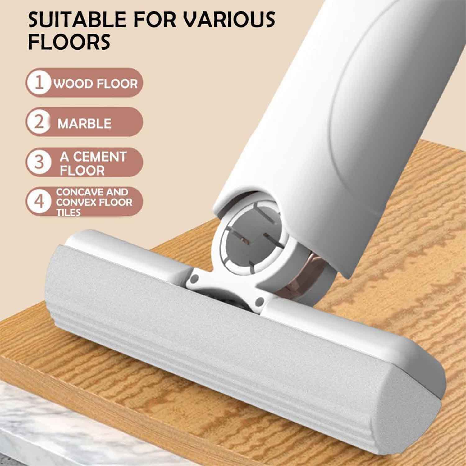 Mini Mop Portable Mini Mop Suitable for Kitchen Bedroom Bathroom and Tabletop Glass Cleaning