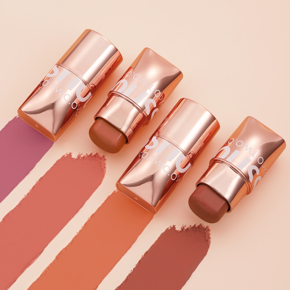 O.TWO.O Lipstick Blush Stick 3-in-1 Eyes Cheek and Lip Tint Buildable Waterproof Lightweight Cream Multi Stick Makeup for Women - Image 6