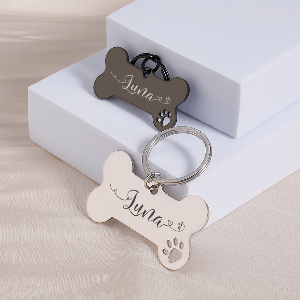 Personalized Pet Dog Tags Shiny Steel Free Engraving Kitten Puppy Anti-lost Collars Tag for Dog Cat Nameplate Pet Accessoires - Image 5