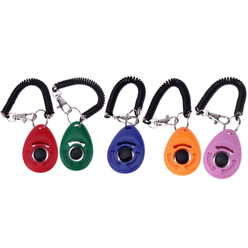 Pet Cat Dog Training Clicker Plastic New Dog Click Trainer Portable Auxiliary Adjustable Wristband Sound Key Chain Dog Supplies - Image 6