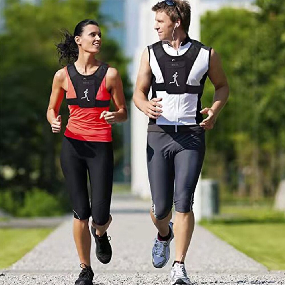 Phone Vest for Running Breathable Vest Jogging Sport Chest Multi Pockets Running Chest Pack with Adjustable Waistband for Night - Image 6